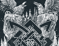 Logo vikings pagan tattoo black metal art